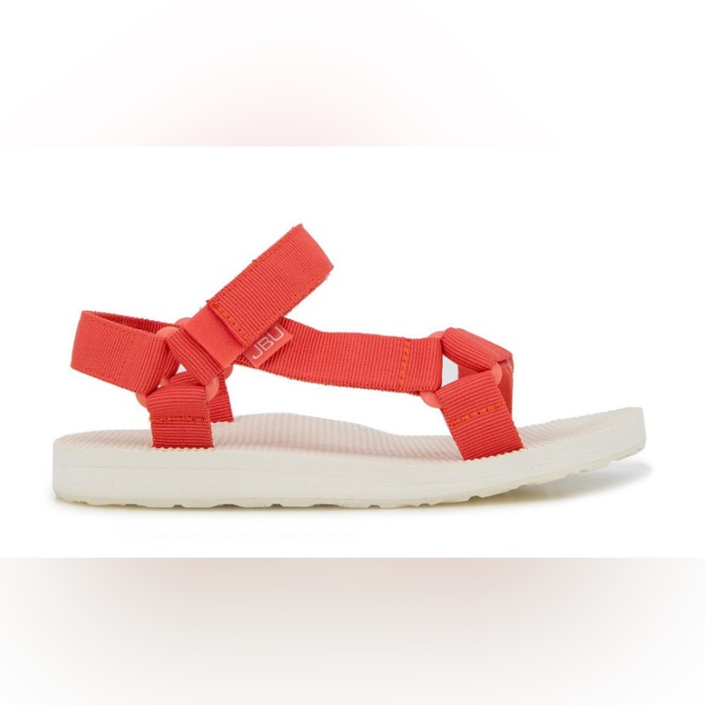 JBU Aruba Casual Flat Sandal Women’s ✨ Bright Coral Size 8 | adjustable straps